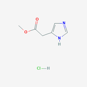molecular formula C6H9ClN2O2 B1601537 Methyl 2-(1H-imidazol-4-yl)acetate hydrochloride CAS No. 51718-80-0