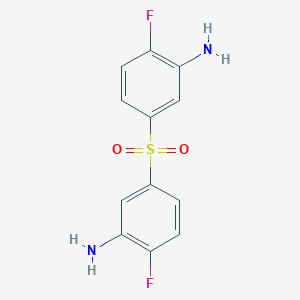 molecular formula C12H10F2N2O2S B1601539 3,3'-Sulfonylbis(6-fluoroaniline) CAS No. 40939-65-9