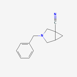 molecular formula C13H14N2 B1601557 3-Benzyl-3-azabicyclo[3.1.0]hexane-1-carbonitrile CAS No. 56062-59-0