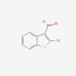 molecular formula C9H5BrOS B1601572 2-Bromobenzo[b]thiophene-3-carbaldehyde CAS No. 39856-98-9