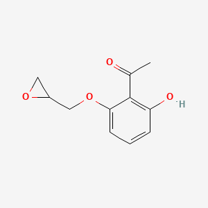 molecular formula C11H12O4 B1601575 1-(2-Acetyl-3-hydroxyphenoxy)-2,3-epoxypropane CAS No. 16130-28-2