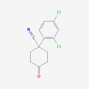 molecular formula C13H11Cl2NO B1601594 1-(2,4-Dichlorophenyl)-4-oxocyclohexanecarbonitrile CAS No. 65619-31-0