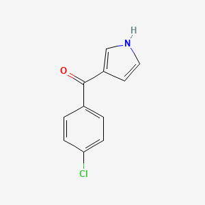 molecular formula C11H8ClNO B1601601 (4-Chlorophenyl)(1H-pyrrol-3-yl)methanone CAS No. 62128-38-5