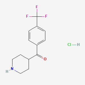 B1601634 Piperidin-4-yl-(4-trifluoromethylphenyl)methanone hydrochloride CAS No. 25519-83-9