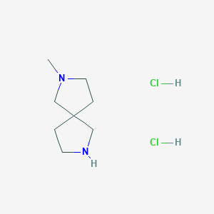 molecular formula C8H18Cl2N2 B1601645 2-Methyl-2,7-diazaspiro[4.4]nonane dihydrochloride CAS No. 91188-26-0