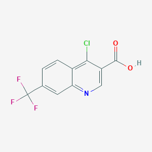 molecular formula C11H5ClF3NO2 B1601652 4-Chloro-7-(trifluoromethyl)quinoline-3-carboxylic acid CAS No. 89524-63-0