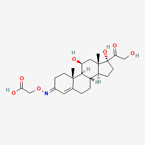 molecular formula C23H33NO7 B1601654 Hydrocortisone 3-(O-carboxymethyl)oxime CAS No. 43188-86-9