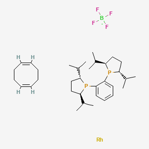 molecular formula C34H56BF4P2Rh- B1601735 1,2-Bis[(2R,5R)-2,5-diisopropylphospholano]benzene(1,5-cyclooctadiene)rhodium(I) tetrafluoroborate CAS No. 569650-64-2