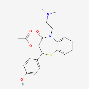 [5-[2-(Dimethylamino)ethyl]-2-(4-hydroxyphenyl)-4-oxo-2,3-dihydro-1,5-benzothiazepin-3-yl] acetate