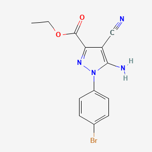 Ethyl 5-amino-1-(4-bromophenyl)-4-cyano-1H-pyrazole-3-carboxylate