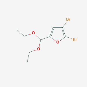 molecular formula C9H12Br2O3 B1601802 2,3-Dibromo-5-(diethoxymethyl)furan CAS No. 4828-13-1