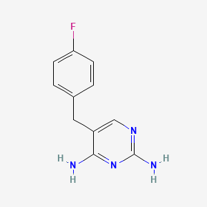 molecular formula C11H11FN4 B1601831 2,4-Diamino-5-(4-fluorobenzyl)pyrimidine CAS No. 836-06-6