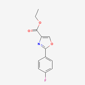 molecular formula C12H10FNO3 B1601835 Ethyl 2-(4-fluorophenyl)oxazole-4-carboxylate CAS No. 132089-42-0