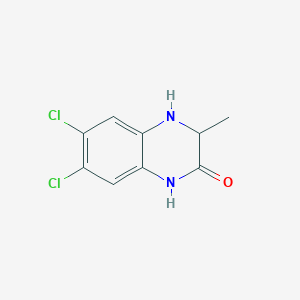 molecular formula C9H8Cl2N2O B1601846 6,7-Dichloro-3-methyl-3,4-dihydroquinoxalin-2(1H)-one CAS No. 73148-15-9