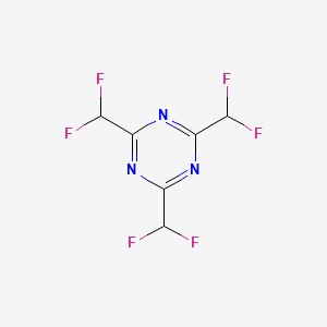 molecular formula C6H3F6N3 B1601854 2,4,6-Tris(difluoromethyl)-1,3,5-triazine CAS No. 369-22-2