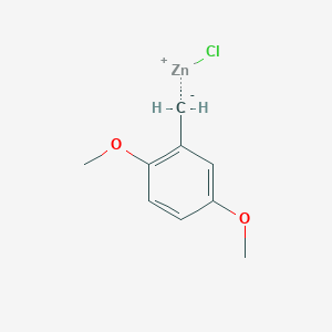 molecular formula C9H11ClO2Zn B1601914 chlorozinc(1+);2-methanidyl-1,4-dimethoxybenzene CAS No. 352530-32-6