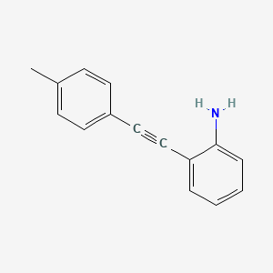 molecular formula C15H13N B1601917 2-(对甲苯基乙炔基)苯胺 CAS No. 124643-45-4