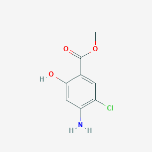 molecular formula C8H8ClNO3 B1601925 Methyl 4-amino-5-chloro-2-hydroxybenzoate CAS No. 129511-06-4