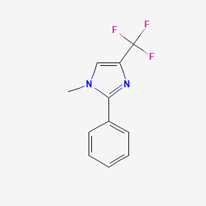 molecular formula C11H9F3N2 B1601988 1-Methyl-2-phenyl-4-(trifluoromethyl)-1H-imidazole CAS No. 63875-06-9