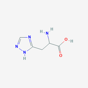 molecular formula C5H8N4O2 B160205 Triazolealanine CAS No. 10109-05-4