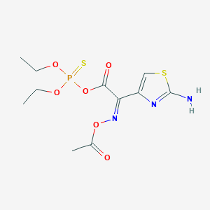 diethoxyphosphinothioyl (2Z)-2-acetyloxyimino-2-(2-amino-1,3-thiazol-4-yl)acetate