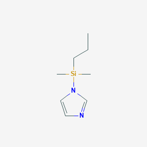 molecular formula C8H16N2Si B1602100 DIMETHYL-N-PROPYLSILYLIMIDAZOLE CAS No. 62365-35-9