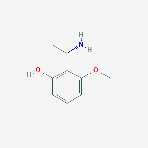 molecular formula C9H13NO2 B1602105 2-[(1S)-1-Aminoethyl]-3-methoxyphenol CAS No. 733710-43-5