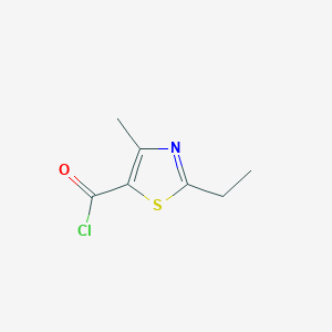 molecular formula C7H8ClNOS B160211 2-Ethyl-4-methyl-1,3-thiazole-5-carbonyl chloride CAS No. 126889-04-1