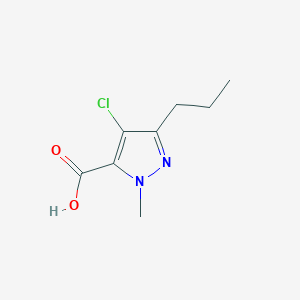 molecular formula C8H11ClN2O2 B1602124 4-Chloro-1-methyl-3-propyl-1H-pyrazole-5-carboxylic acid CAS No. 128537-49-5