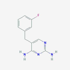 molecular formula C11H11FN4 B1602132 2,4-Diamino-5-(3-fluorobenzyl)pyrimidine CAS No. 69945-57-9