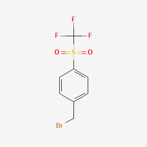 molecular formula C8H6BrF3O2S B1602138 1-(BROMOMETHYL)-4-(TRIFLUOROMETHYLSULFONYL)BENZENE CAS No. 118089-89-7