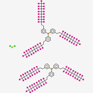 molecular formula C96H48Cl2F102P2Pd B1602141 Bis[tris(3-(1H,1H,2H,2H-perfluorodecyl)phenyl)phosphine]palladium(II) dichloride CAS No. 343343-17-9