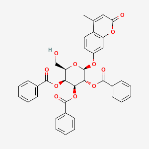 [(2R,3S,4S,5R,6S)-4,5-dibenzoyloxy-2-(hydroxymethyl)-6-(4-methyl-2-oxochromen-7-yl)oxyoxan-3-yl] benzoate