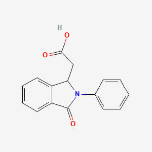 molecular formula C16H13NO3 B1602169 2-(3-Oxo-2-phenylisoindolin-1-yl)acetic acid CAS No. 88460-51-9