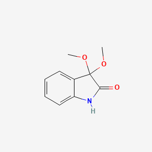 molecular formula C10H11NO3 B1602184 3,3-二甲氧基吲哚啉-2-酮 CAS No. 66346-69-8