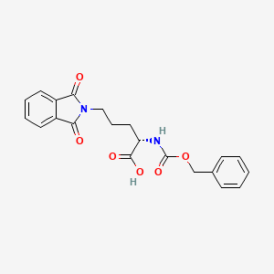 molecular formula C21H20N2O6 B1602191 (S)-2-(((Benzyloxy)carbonyl)amino)-5-(1,3-dioxoisoindolin-2-yl)pentanoic acid CAS No. 7767-00-2