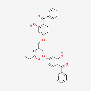 molecular formula C33H28O8 B1602193 1,3-Bis(4-benzoyl-3-hydroxyphenoxy)-2-propyl methacrylate CAS No. 103637-48-5