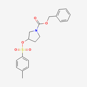 molecular formula C19H21NO5S B1602215 Benzyl 3-(tosyloxy)pyrrolidine-1-carboxylate CAS No. 188846-98-2