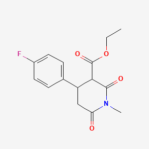 molecular formula C15H16FNO4 B1602219 Ethyl 4-(4-fluorophenyl)-1-methyl-2,6-dioxopiperidine-3-carboxylate CAS No. 202534-94-9