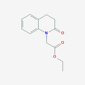 molecular formula C13H15NO3 B1602221 Ethyl 2-(2-oxo-3,4-dihydroquinolin-1(2H)-yl)acetate CAS No. 81745-20-2
