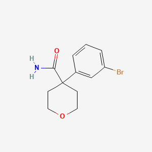 molecular formula C12H14BrNO2 B1602224 4-(3-Bromophenyl)tetrahydro-2H-pyran-4-carboxamide CAS No. 329025-26-5