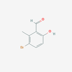 molecular formula C8H7BrO2 B1602226 3-溴-6-羟基-2-甲基苯甲醛 CAS No. 137644-94-1