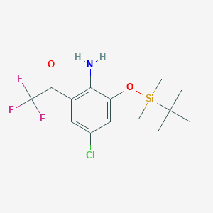 4-Chloro-2-trifluoroacetyl-6-(tert-butyldimethylsilyloxy)aniline