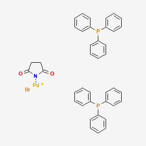 molecular formula C40H34BrNO2P2Pd B1602233 反式-溴（N-琥珀酰亚胺基）双（三苯基膦）钯（II） CAS No. 251567-28-9