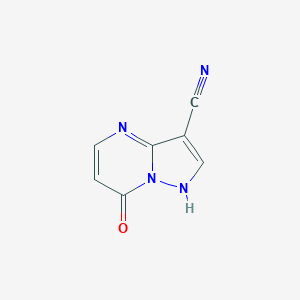 molecular formula C7H4N4O B160224 7-Oxo-4,7-dihydropyrazolo[1,5-a]pyrimidine-3-carbonitrile CAS No. 138904-48-0