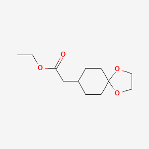 molecular formula C12H20O4 B1602264 乙基2-(1,4-二氧杂螺[4.5]癸烷-8-基)乙酸酯 CAS No. 62141-26-8