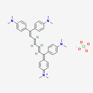 Dimethyl[4-[1,7,7-tris(4-dimethylaminophenyl)-2,4,6-heptatrienylidene]-2,5-cyclohexadien-1-ylidene]ammonium perchlorate