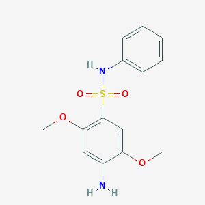 molecular formula C14H16N2O4S B160229 4-Amino-2,5-dimethoxy-N-phenylbenzenesulfonamide CAS No. 52298-44-9