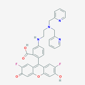 molecular formula C34H26F2N4O5 B1602296 ZnAF-1F CAS No. 443302-08-7