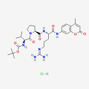 molecular formula C31H46ClN7O7 B1602298 N-T-Boc-Val-Pro-Arg 7-amino-4-methylcoumarin hydrochloride CAS No. 70375-24-5